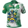 Ireland Clothing - Lynch Irish Family Crest Polo Shirt - Irish Celtic Cross A7