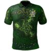 Ireland Clothing - Mackey Irish Family Crest Polo Shirt - Celtic Thistle Flowers Green A7
