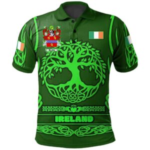 Ireland Clothing - Mackin Irish Family Crest Polo Shirt - Symbol of Celtic A7