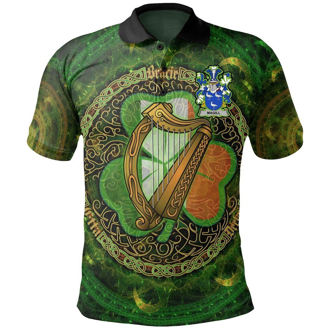 Ireland Clothing - Magill Irish Family Crest Polo Shirt - Celtic Tree A7 Ireland Clothing - Magill Irish Family Crest Polo Shirt - Celtic Tree A7