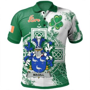 Ireland Clothing - Magill Irish Family Crest Polo Shirt - Irish Celtic Cross A7