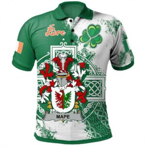 Ireland Clothing - Mape Irish Family Crest Polo Shirt - Irish Celtic Cross A7