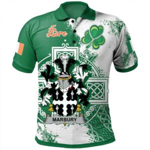 Ireland Clothing - Marbury Irish Family Crest Polo Shirt - Irish Celtic Cross A7