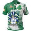 Ireland Clothing - McAuliffe Irish Family Crest Polo Shirt - Irish Celtic Cross A7