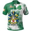 Ireland Clothing - McCann Irish Family Crest Polo Shirt - Irish Celtic Cross A7