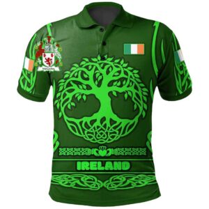 Ireland Clothing - McCauley Irish Family Crest Polo Shirt - Symbol of Celtic A7