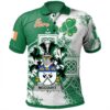 Ireland Clothing - McCourt Irish Family Crest Polo Shirt - Irish Celtic Cross A7