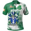 Ireland Clothing - McElligott Irish Family Crest Polo Shirt - Irish Celtic Cross A7