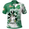 Ireland Clothing - McNally Irish Family Crest Polo Shirt - Irish Celtic Cross A7