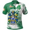 Ireland Clothing - Meacham Irish Family Crest Polo Shirt - Irish Celtic Cross A7