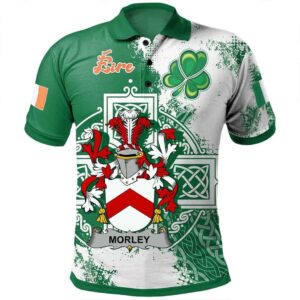 Ireland Clothing - Morley Irish Family Crest Polo Shirt - Irish Celtic Cross A7
