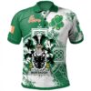 Ireland Clothing - Murtaugh Irish Family Crest Polo Shirt - Irish Celtic Cross A7