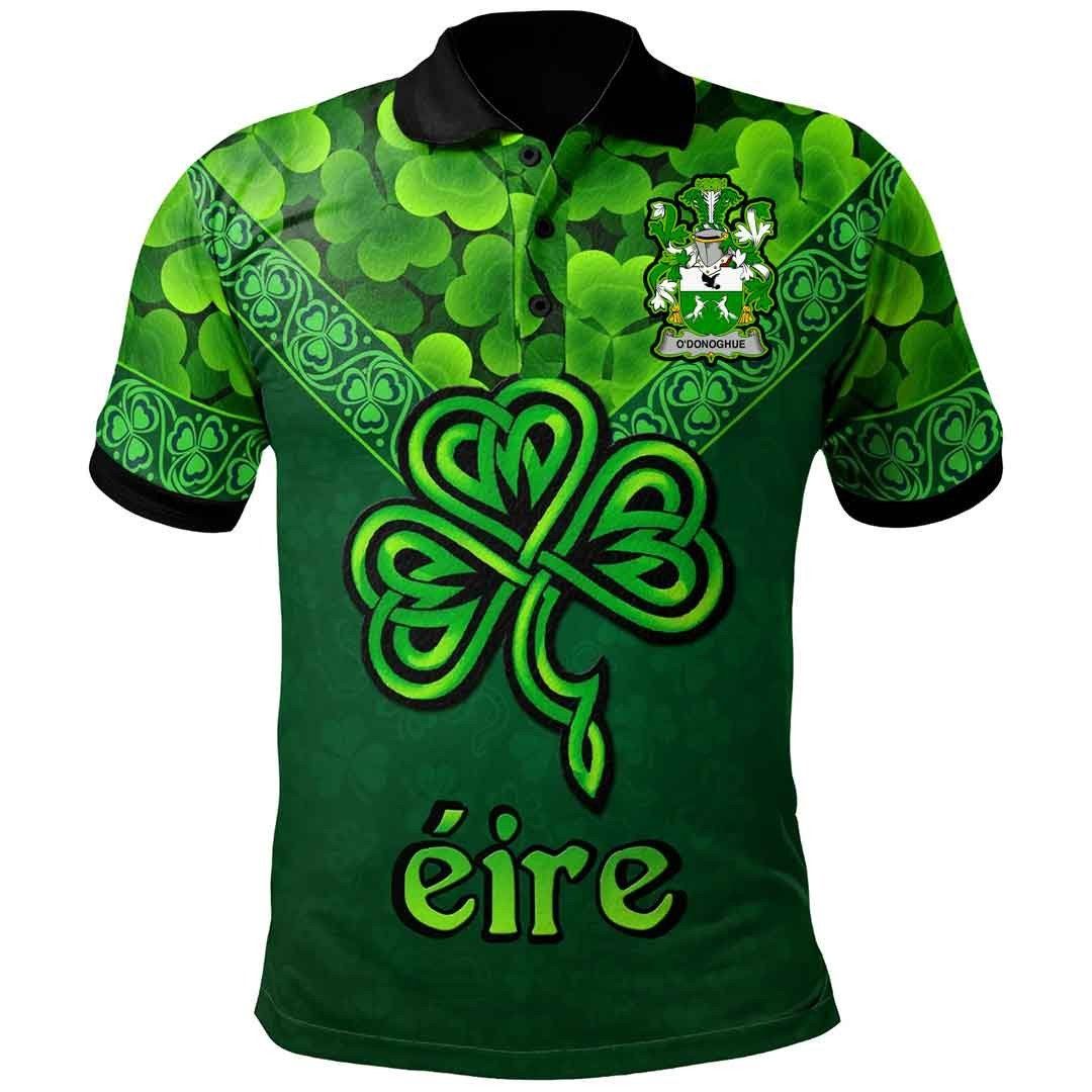 Ireland Clothing - O'Donoghue Irish Family Crest Polo Shirt - Irish Shamrock Triangle A7 Ireland Clothing - O'Donoghue Irish Family Crest Polo Shirt - Irish Shamrock Triangle A7