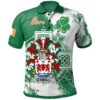 Ireland Clothing - O'Rourke Irish Family Crest Polo Shirt - Irish Celtic Cross A7