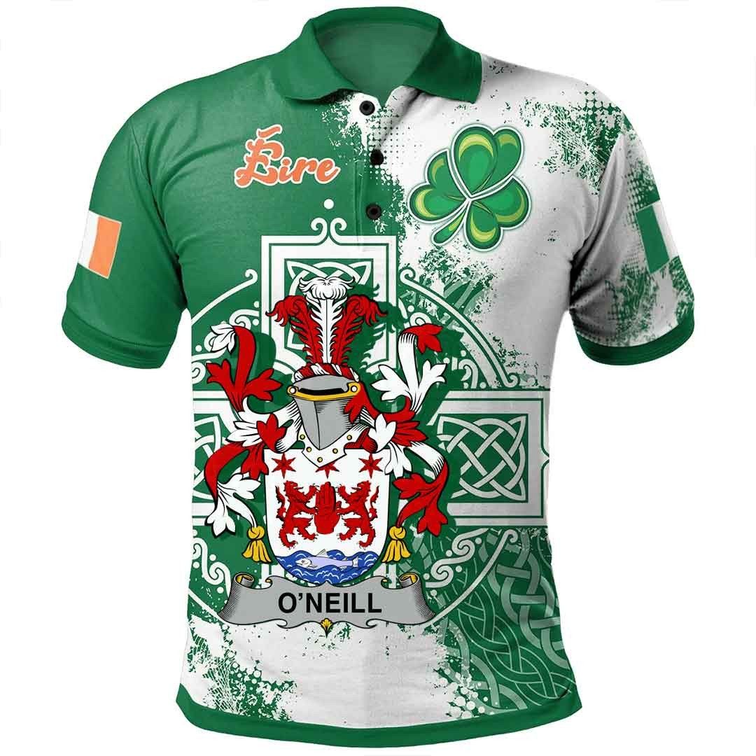 Ireland Clothing - O'Rourke Irish Family Crest Polo Shirt - Irish Celtic Cross A7 Ireland Clothing - O'Rourke Irish Family Crest Polo Shirt - Irish Celtic Cross A7
