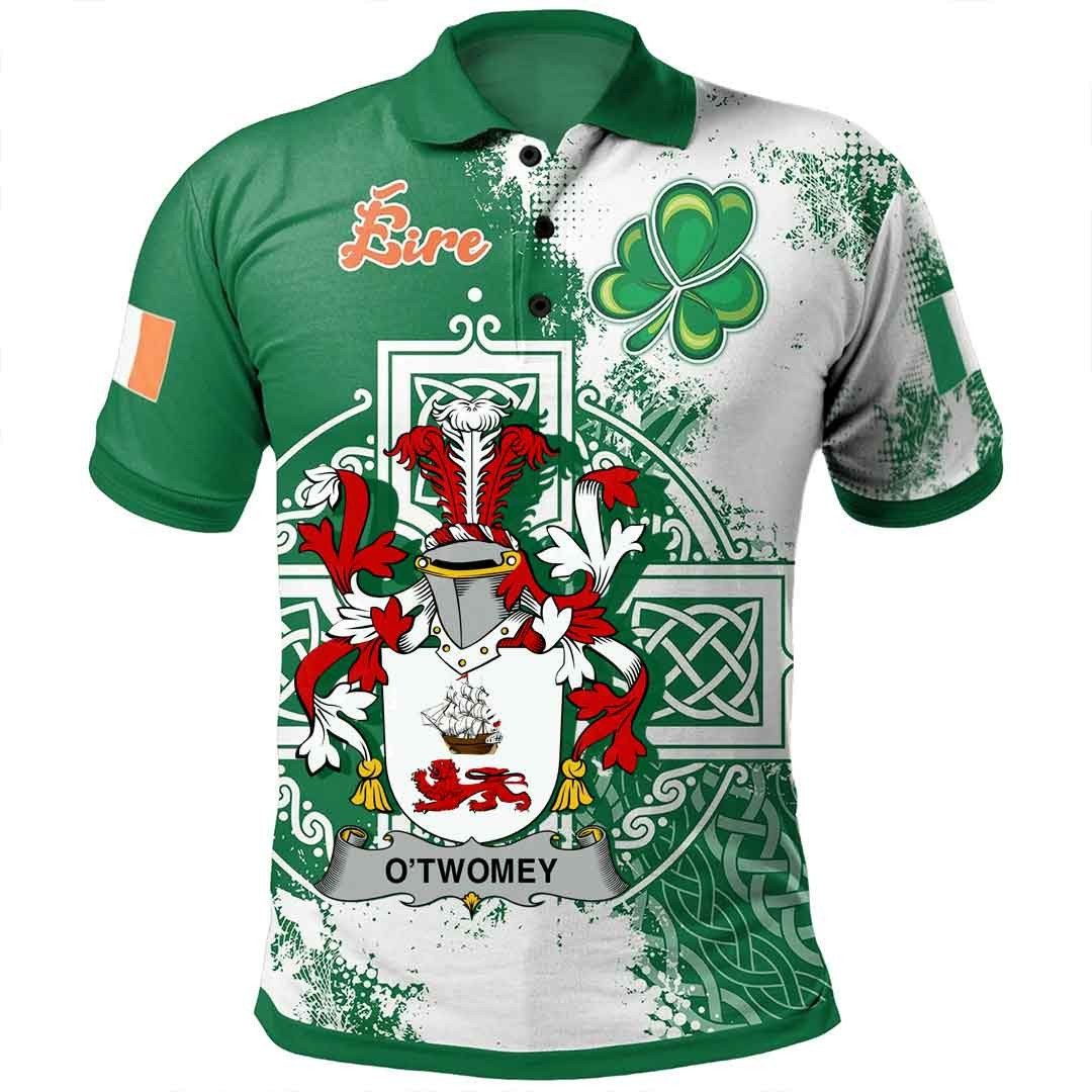 Ireland Clothing - O’Twomey Irish Family Crest Polo Shirt - Irish Celtic Cross A7 Ireland Clothing - O’Twomey Irish Family Crest Polo Shirt - Irish Celtic Cross A7