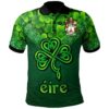 Ireland Clothing - O’Twomey Irish Family Crest Polo Shirt - Irish Shamrock Triangle A7