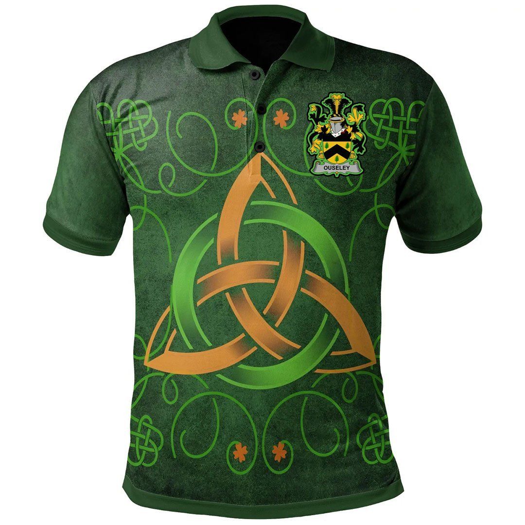 Ireland Clothing - Ouseley Irish Family Crest Polo Shirt - Celtic Triquetra Knot A7 Ireland Clothing - Ouseley Irish Family Crest Polo Shirt - Celtic Triquetra Knot A7