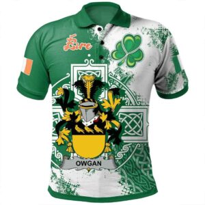 Ireland Clothing - Owgan Irish Family Crest Polo Shirt - Irish Celtic Cross A7