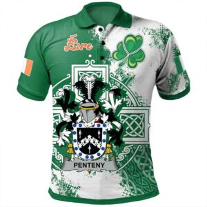 Ireland Clothing - Penteny Irish Family Crest Polo Shirt - Irish Celtic Cross A7