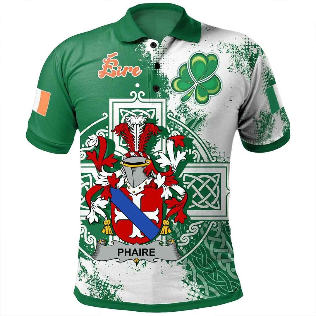 Ireland Clothing - Phaire Irish Family Crest Polo Shirt - Irish Celtic Cross A7 Ireland Clothing - Phaire Irish Family Crest Polo Shirt - Irish Celtic Cross A7