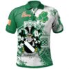 Ireland Clothing - Plunkett Irish Family Crest Polo Shirt - Irish Celtic Cross A7