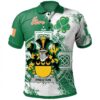 Ireland Clothing - Preston Irish Family Crest Polo Shirt - Irish Celtic Cross A7