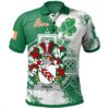 Ireland Clothing - Prior Irish Family Crest Polo Shirt - Irish Celtic Cross A7