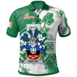 Ireland Clothing - Rafter Irish Family Crest Polo Shirt - Irish Celtic Cross A7
