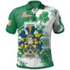 Ireland Clothing - Reeves Irish Family Crest Polo Shirt - Irish Celtic Cross A7