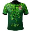 Ireland Clothing - Rice Irish Family Crest Polo Shirt - Irish Shamrock Triangle A7