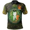 Ireland Clothing - Rich Irish Family Crest Polo Shirt - Irish Shamrock Triangle A7