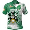 Ireland Clothing - Roberts Irish Family Crest Polo Shirt - Irish Celtic Cross A7