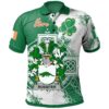 Ireland Clothing - Rossiter Irish Family Crest Polo Shirt - Irish Celtic Cross A7