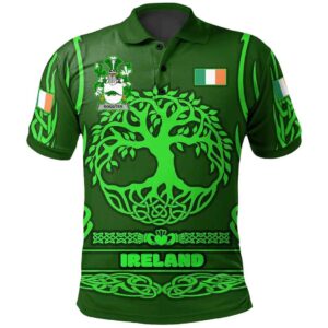 Ireland Clothing - Rossiter Irish Family Crest Polo Shirt - Symbol of Celtic A7