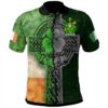 Ireland Clothing - Rotheram Irish Family Crest Polo Shirt - Irish Claddagh Cross A7