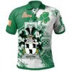 Ireland Clothing - Ruxton Irish Family Crest Polo Shirt - Irish Celtic Cross A7