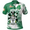 Ireland Clothing - Savage Irish Family Crest Polo Shirt - Irish Celtic Cross A7