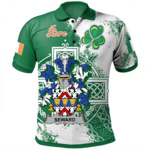 Ireland Clothing - Seward Irish Family Crest Polo Shirt - Irish Celtic Cross A7