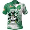 Ireland Clothing - Stening Irish Family Crest Polo Shirt - Irish Celtic Cross A7