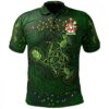 Ireland Clothing - Stinton Irish Family Crest Polo Shirt - Celtic Thistle Flowers Green A7
