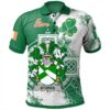 Ireland Clothing - Stokes Irish Family Crest Polo Shirt - Irish Celtic Cross A7