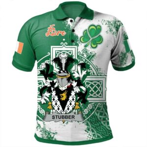 Ireland Clothing - Stubber Irish Family Crest Polo Shirt - Irish Celtic Cross A7