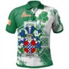 Ireland Clothing - Taaffe Irish Family Crest Polo Shirt - Irish Celtic Cross A7