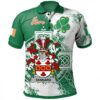 Ireland Clothing - Tankard Irish Family Crest Polo Shirt - Irish Celtic Cross A7