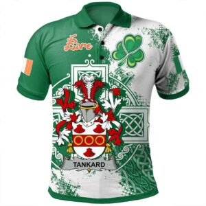 Ireland Clothing - Tankard Irish Family Crest Polo Shirt - Irish Celtic Cross A7