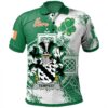 Ireland Clothing - Tempest Irish Family Crest Polo Shirt - Irish Celtic Cross A7