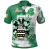 Ireland Clothing - Temple Irish Family Crest Polo Shirt - Irish Celtic Cross A7
