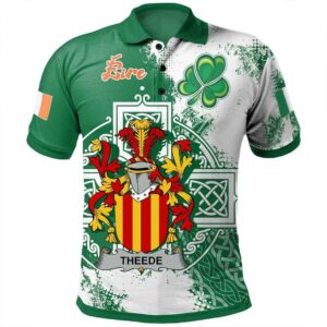 Ireland Clothing - Theede Irish Family Crest Polo Shirt - Irish Celtic Cross A7