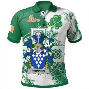 Ireland Clothing - Topping Irish Family Crest Polo Shirt - Irish Celtic Cross A7